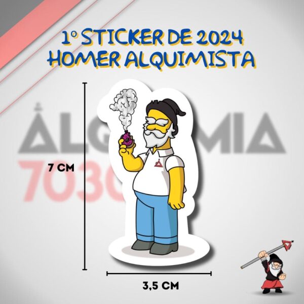 Sticker Homer Alquimista